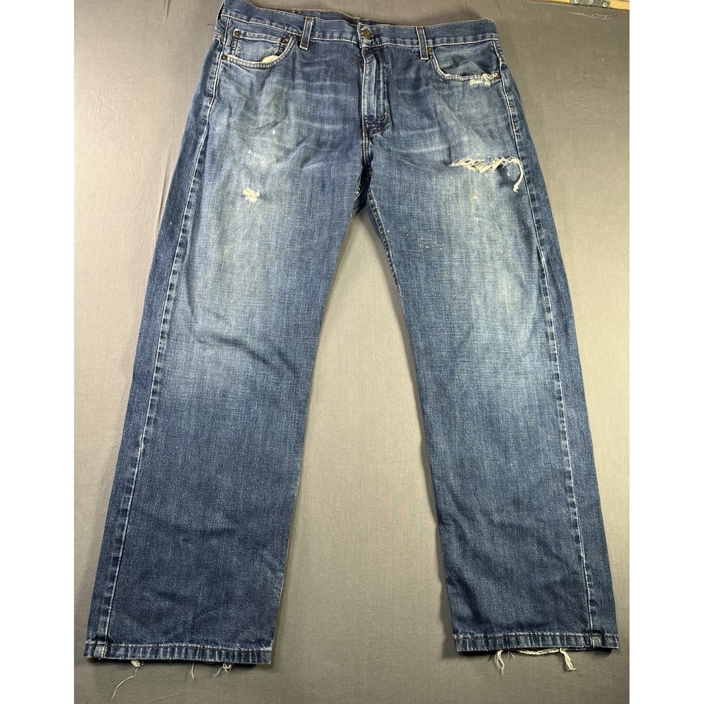 Levis 569 Jeans Mens 36x30 Blue Med Wash Denim Relaxed Straight Leg Casual